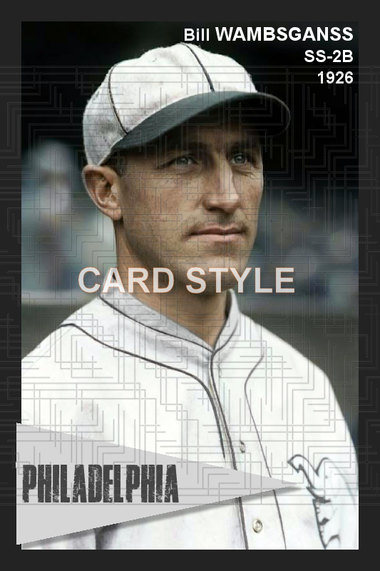 Bill Wambsganss - 1926 Philadelphia Athletics - choose a size & style