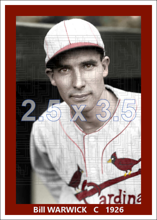 Bill Warwick - 1926 St. Louis Cardinals - choose a size & style