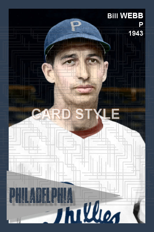 Bill Webb - 1943 Philadelphia Phillies - choose a size & style