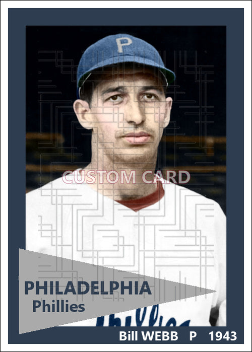 Bill Webb - 1943 Philadelphia Phillies - choose a size & style