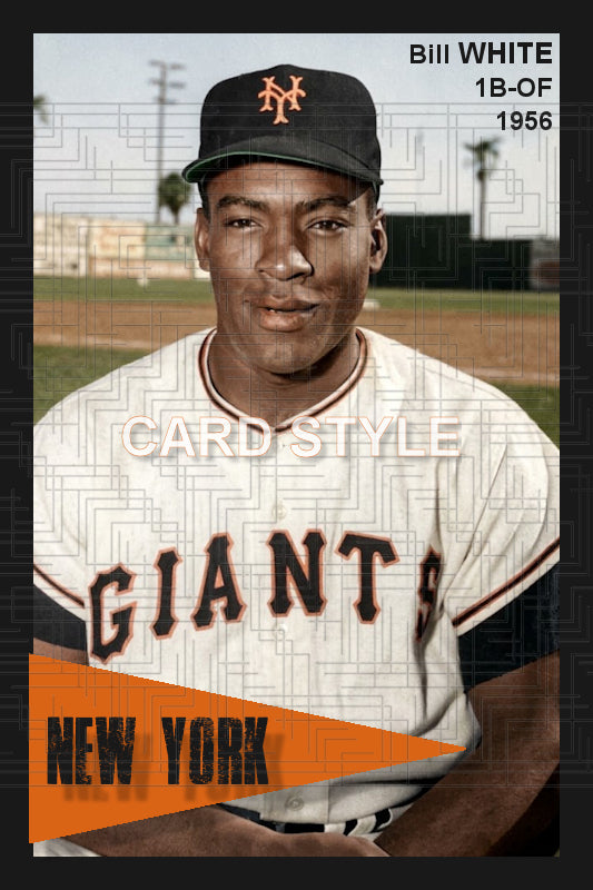 Bill White - 1956 New York Giants - choose a size & style