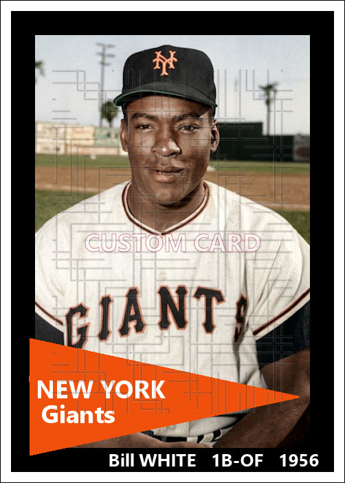 Bill White - 1956 New York Giants - choose a size & style