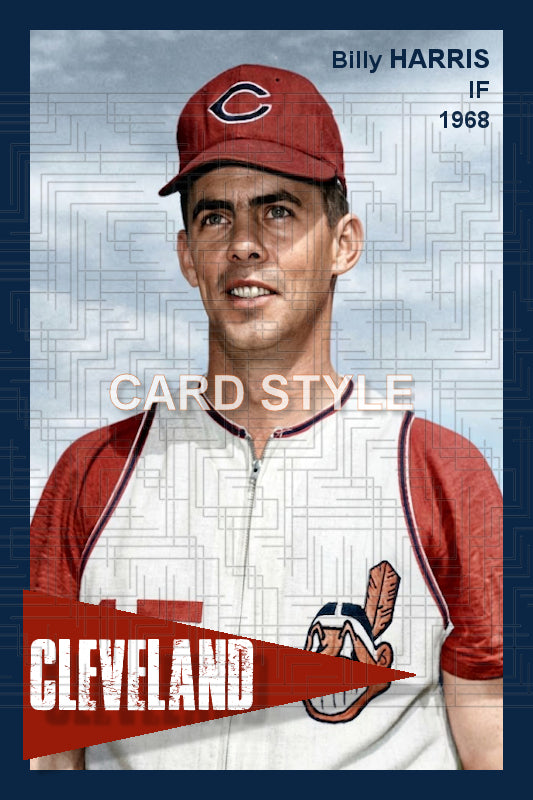 Billy Harris - 1968 Cleveland Indians - choose a size & style