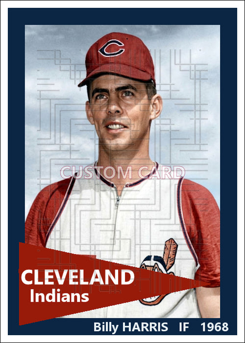 Billy Harris - 1968 Cleveland Indians - choose a size & style