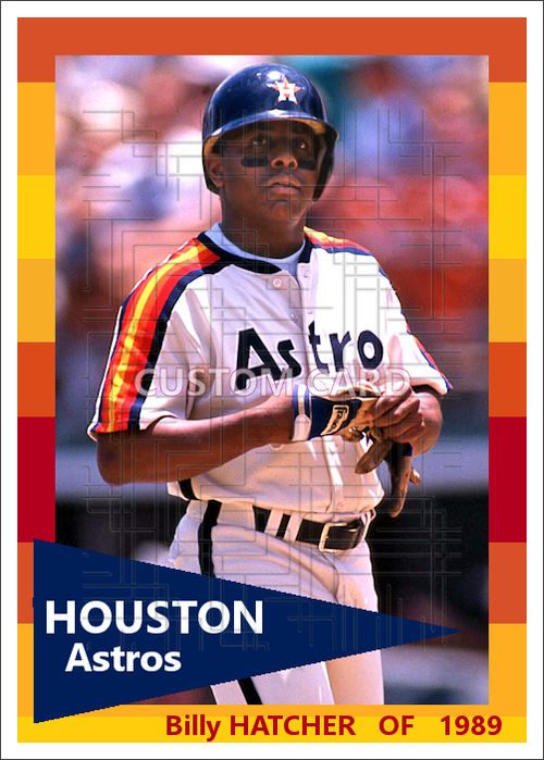 Billy Hatcher - 1989 Houston Astros - choose a size & style