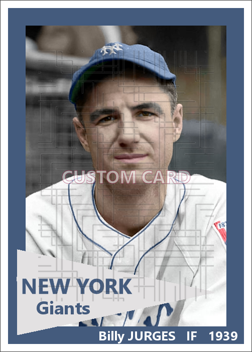 Billy Jurges - 1939 New York Giants - choose a size & style