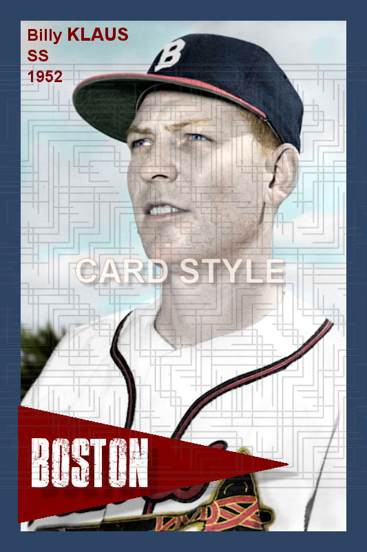 Billy Klaus - 1952 Boston Braves - choose a size & style