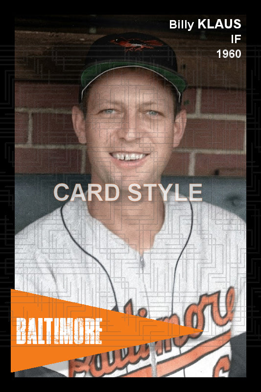 Billy Klaus - 1960 Baltimore Orioles - choose a size & style