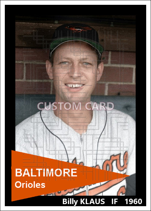 Billy Klaus - 1960 Baltimore Orioles - choose a size & style