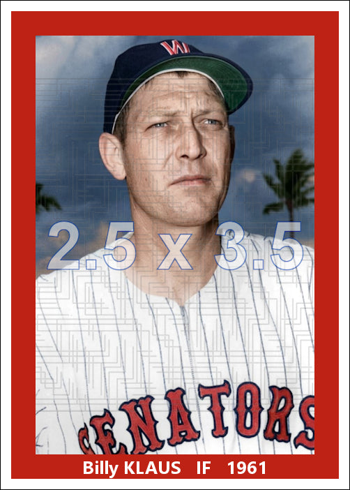 Billy Klaus - 1961 Washington Senators - choose a size & style