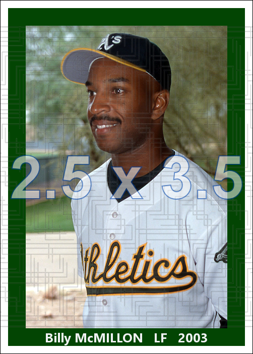 Billy McMillon - 2003 Oakland Athletics - choose a size & style
