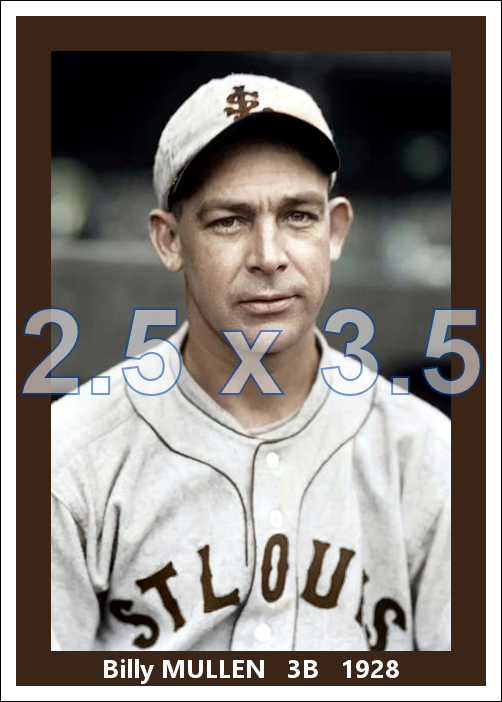 Billy Mullen - 1928 St. Louis Browns - choose a size & style