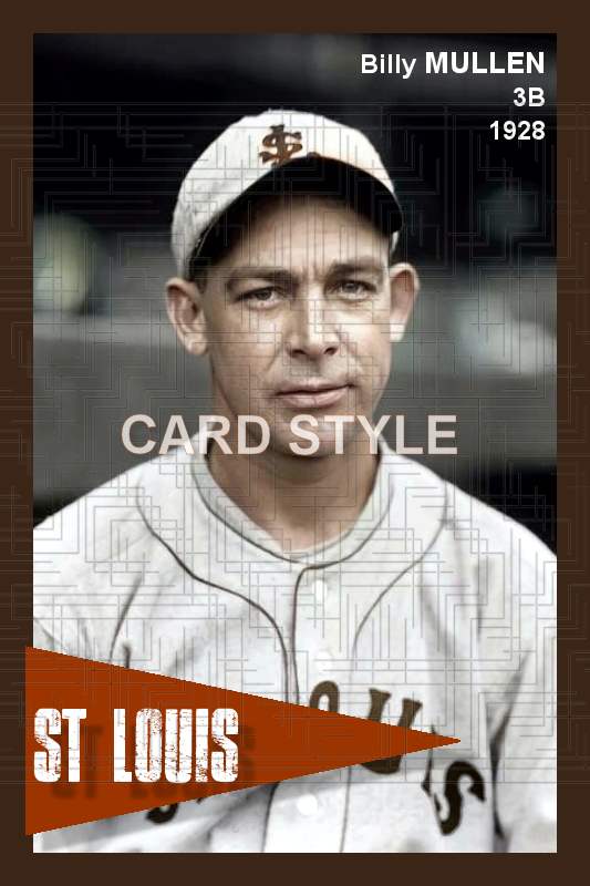 Billy Mullen - 1928 St. Louis Browns - choose a size & style