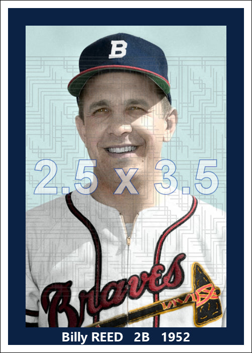 Billy Reed - 1952 Boston Braves - choose a size & style