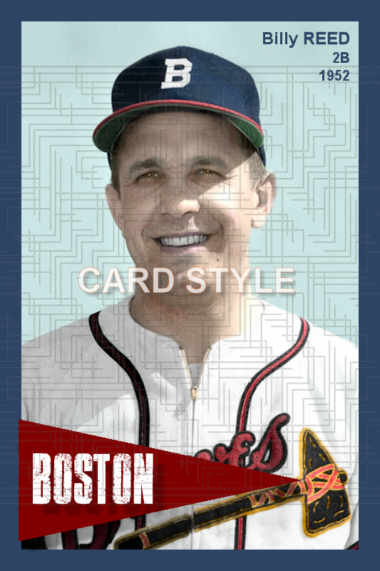 Billy Reed - 1952 Boston Braves - choose a size & style