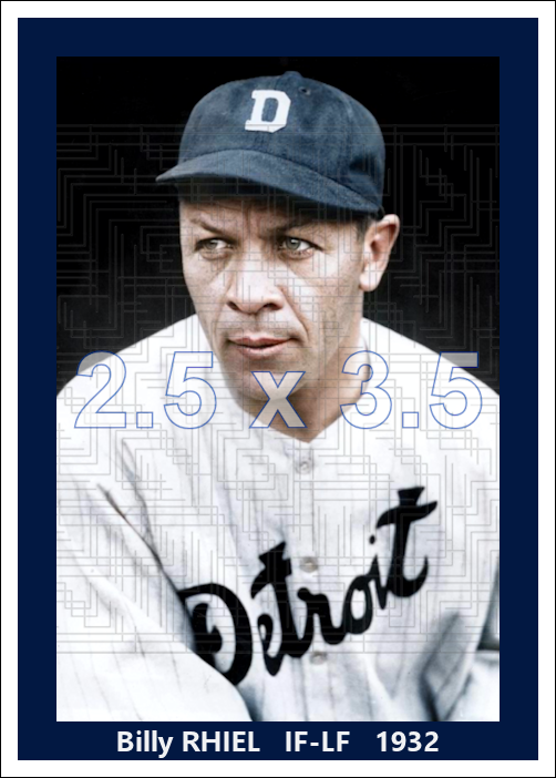 Billy Rhiel - 1932 Detroit Tigers - choose a size & style