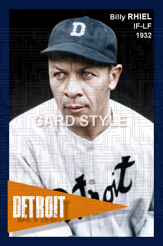 Billy Rhiel - 1932 Detroit Tigers - choose a size & style