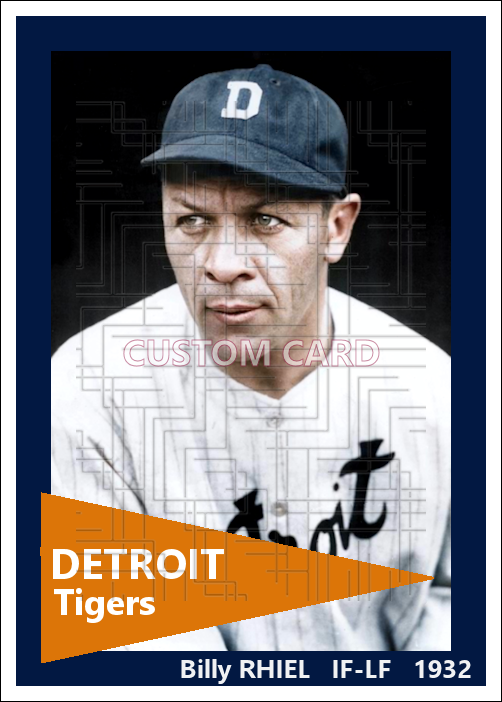 Billy Rhiel - 1932 Detroit Tigers - choose a size & style