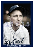 Billy Rogell - 1935 Detroit Tigers - choose a size & style