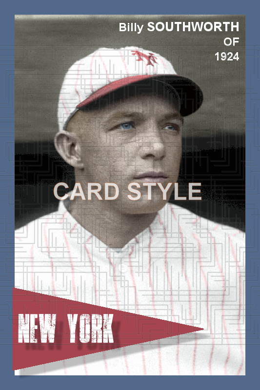 Billy Southworth - 1924 New York Giants - choose a size & style