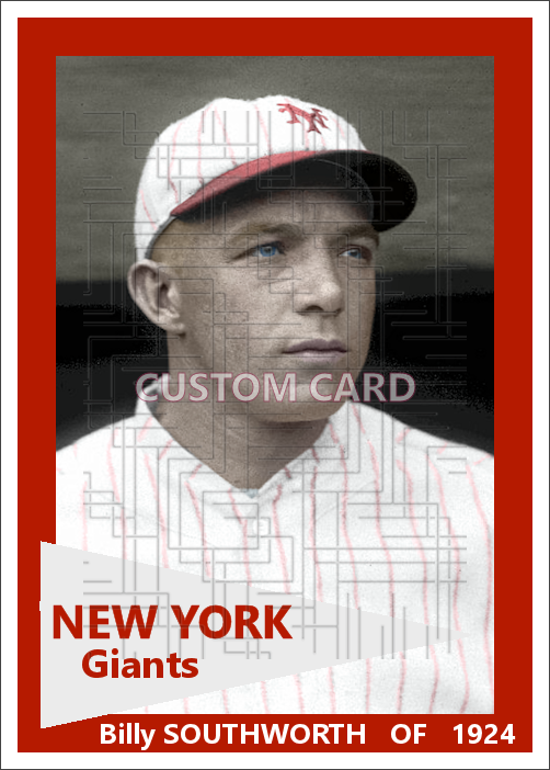 Billy Southworth - 1924 New York Giants - choose a size & style