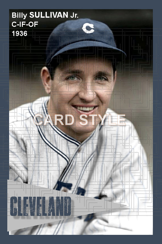 Billy Sullivan Jr. - 1936 Cleveland Indians - choose a size & style