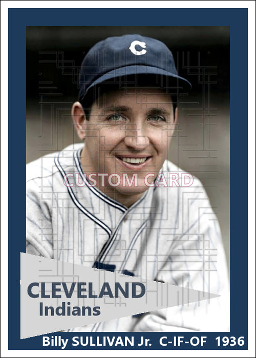 Billy Sullivan Jr. - 1936 Cleveland Indians - choose a size & style