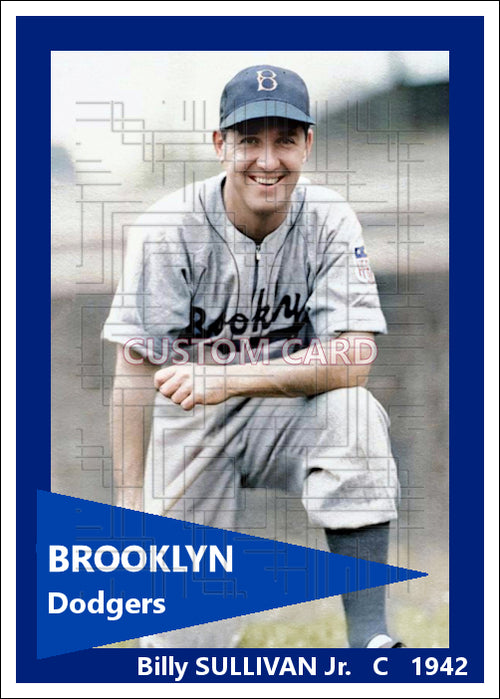 Billy Sullivan Jr. - 1942 Brooklyn Dodgers - choose a size & style