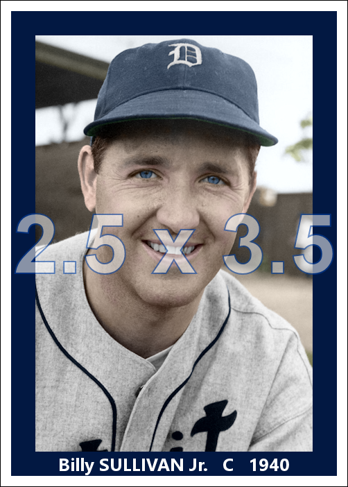 Billy Sullivan Jr. - 1940 Detroit Tigers - choose a size & style