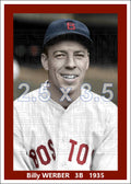 Billy Werber - 1935 Boston Red Sox - choose a size & style