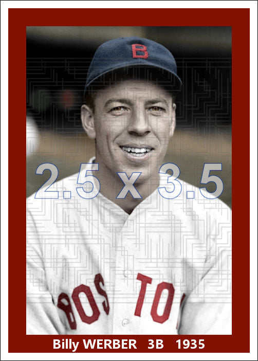 Billy Werber - 1935 Boston Red Sox - choose a size & style