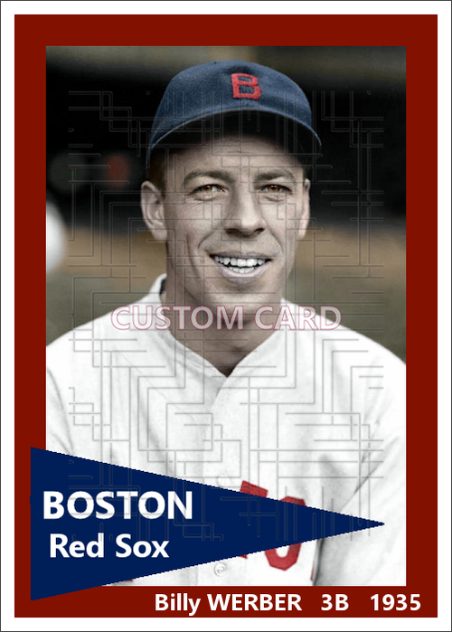 Billy Werber - 1935 Boston Red Sox - choose a size & style