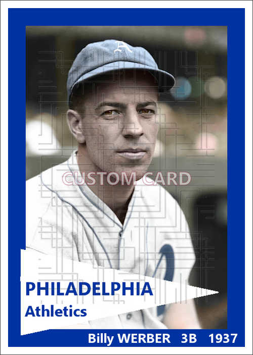 Billy Werber - 1937 Philadelphia Athletics- choose a size & style