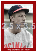 Billy Werber - 1939 Cincinnati Reds - choose a size & style