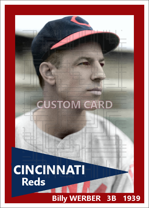 Billy Werber - 1939 Cincinnati Reds - choose a size & style