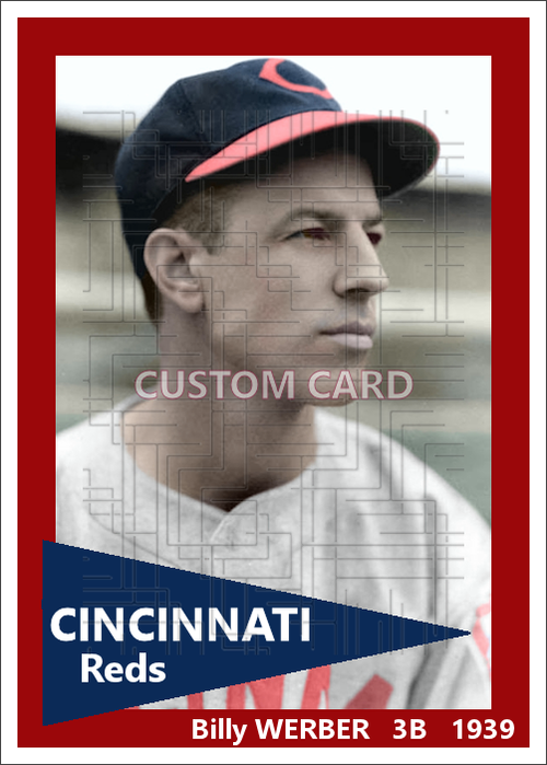 Billy Werber - 1939 Cincinnati Reds - choose a size & style