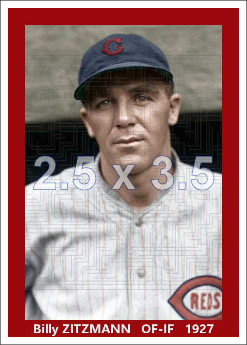 Billy Zitzmann - 1927 Cincinnati Reds - choose a size & style