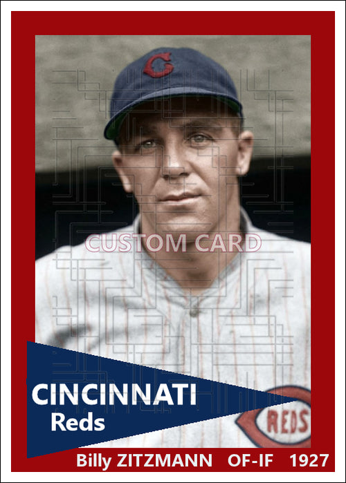 Billy Zitzmann - 1927 Cincinnati Reds - choose a size & style