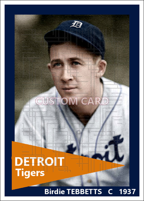 Birdie Tebbetts - 1937 Detroit Tigers - choose a size & style
