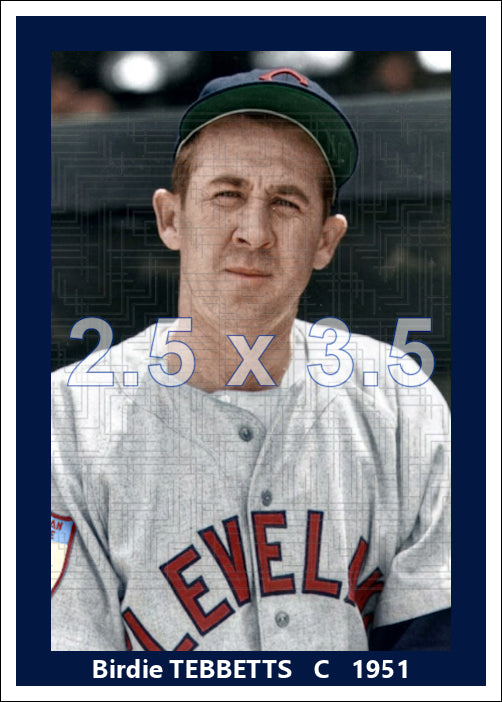 Birdie Tebbetts - 1951 Cleveland Indians - choose a size & style