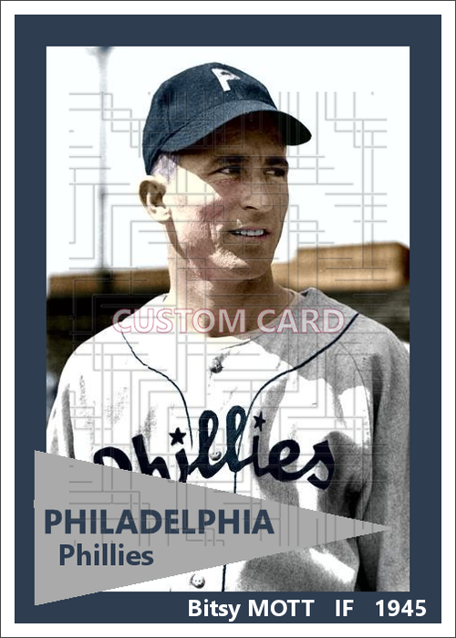 Bitsy Mott - 1945 Philadelphia Phillies - choose a size & style
