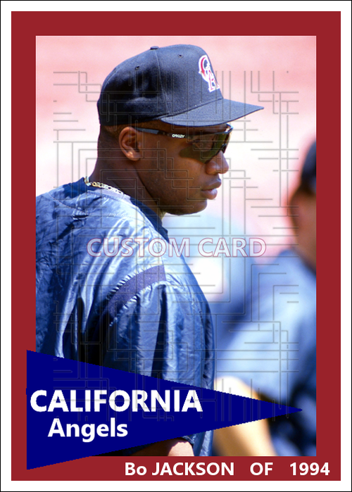 Bo Jackson - 1994 California Angels - choose a size & style