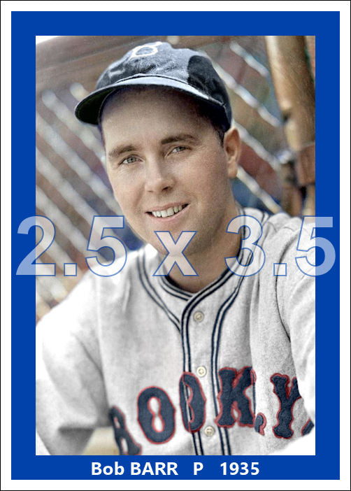Bob Barr - 1935 Brooklyn Dodgers - choose a size & style
