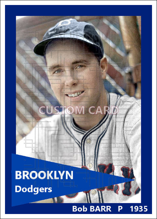 Bob Barr - 1935 Brooklyn Dodgers - choose a size & style