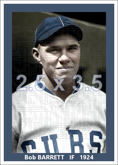 Bob Barrett - 1924 Chicago Cubs - choose a size & style