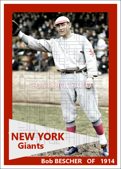 Bob Bescher - 1914 New York Giants - choose a size & style