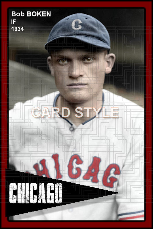 Bob Boken - 1934 Chicago White Sox - choose a size & style