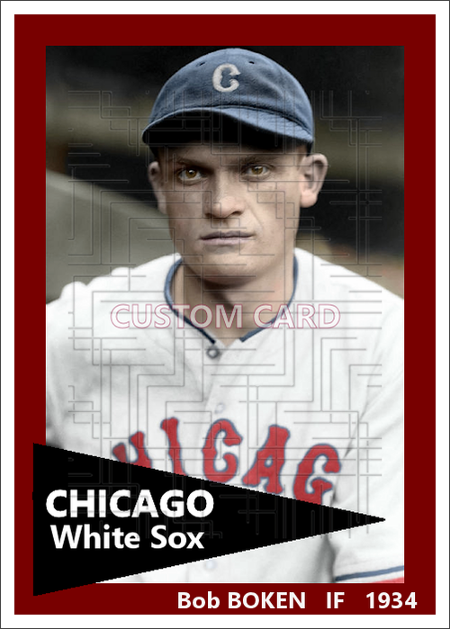 Bob Boken - 1934 Chicago White Sox - choose a size & style