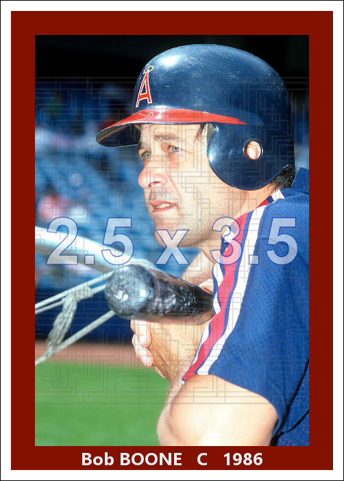 Bob Boone - 1986 California Angels - choose a size & style