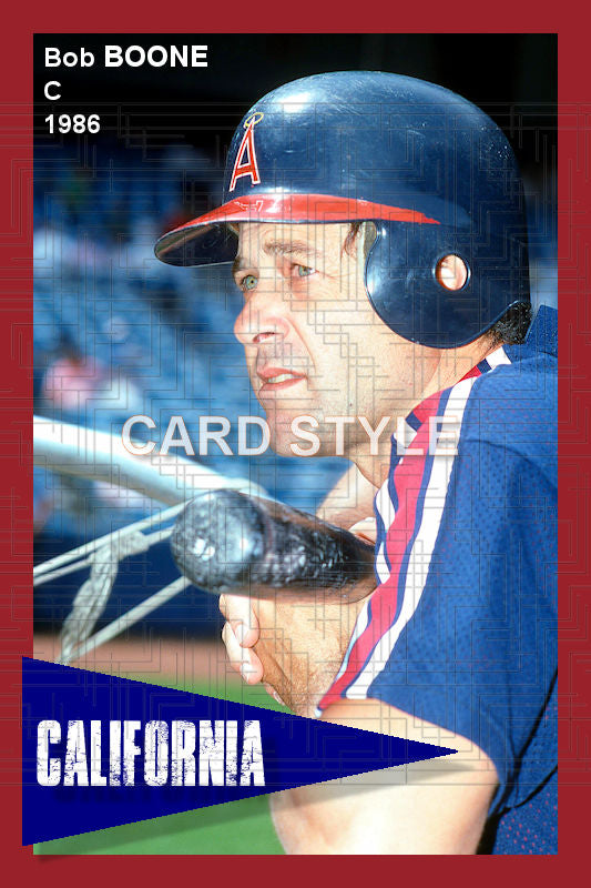 Bob Boone - 1986 California Angels - choose a size & style